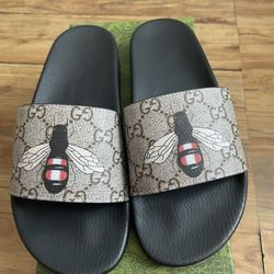 Gucci Bee Slides 