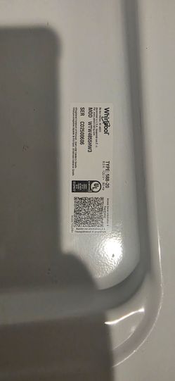 Whirlpool washer and dryer combo.