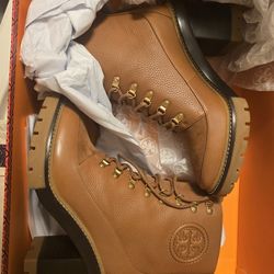 Tory Burch Brown Boots size 9 new in box with receipt