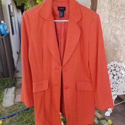 Women's Size 8 Long Orange Blazer