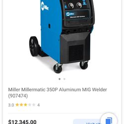 Miller 350p Aluminum Welder NEW!!