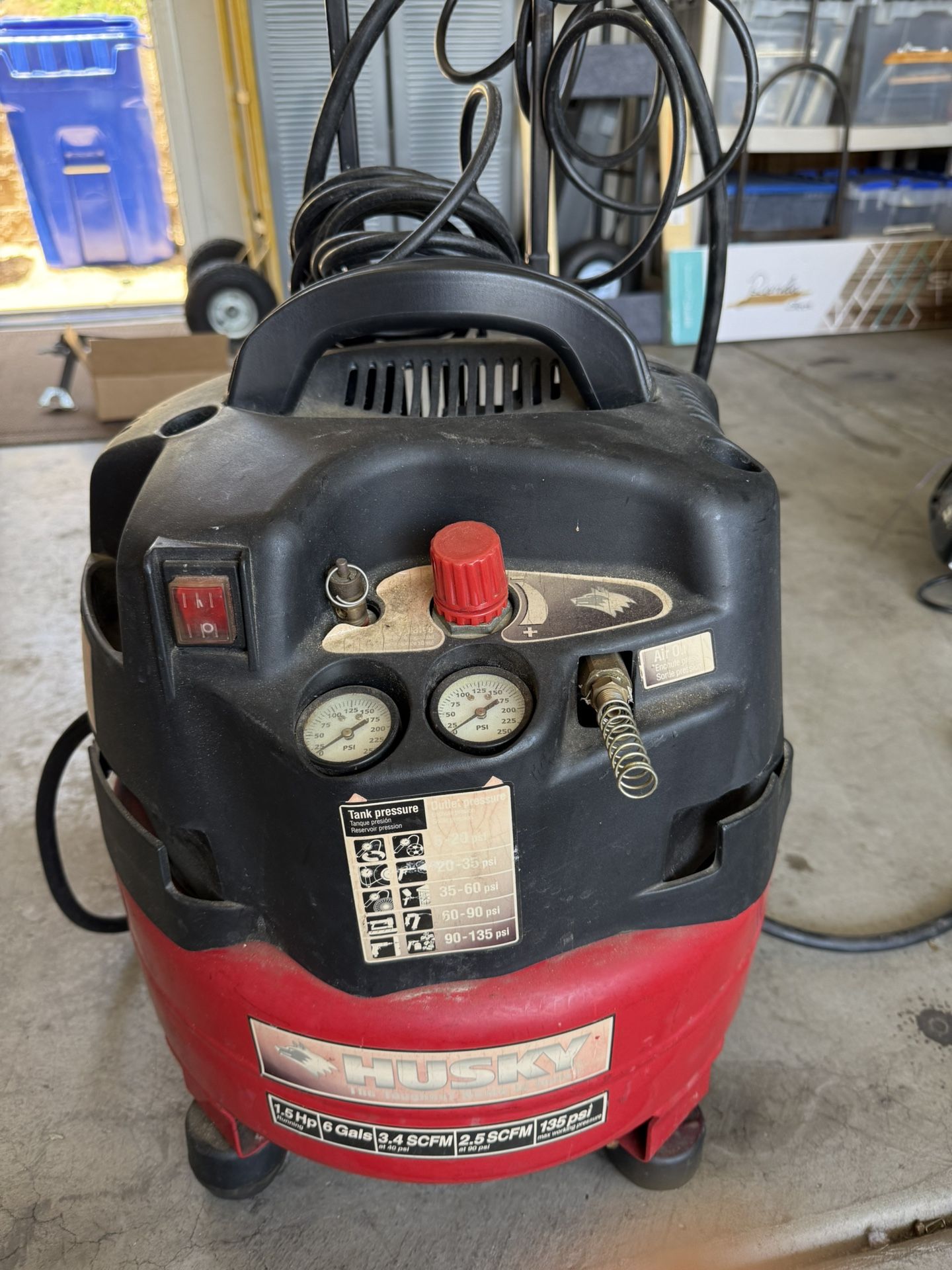 Husky 6Gal 1.5 Hp Compressor