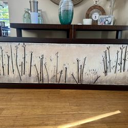 Large Framed Wall Art / Modern Neutral Canvas – Great Condition