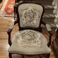 Vintage Needle Point Chair 