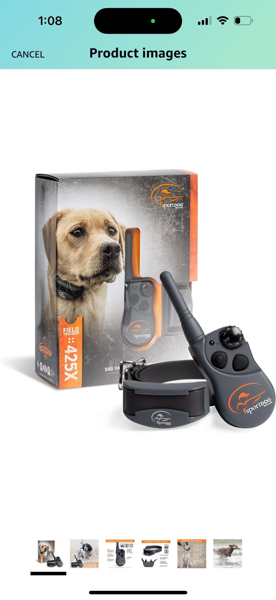 SportDOG Brand FieldTrainer 425X Dog Training Collar - 500 Yard Range - Rechargeable Remote Trainer with Static, Vibrate, and Tone