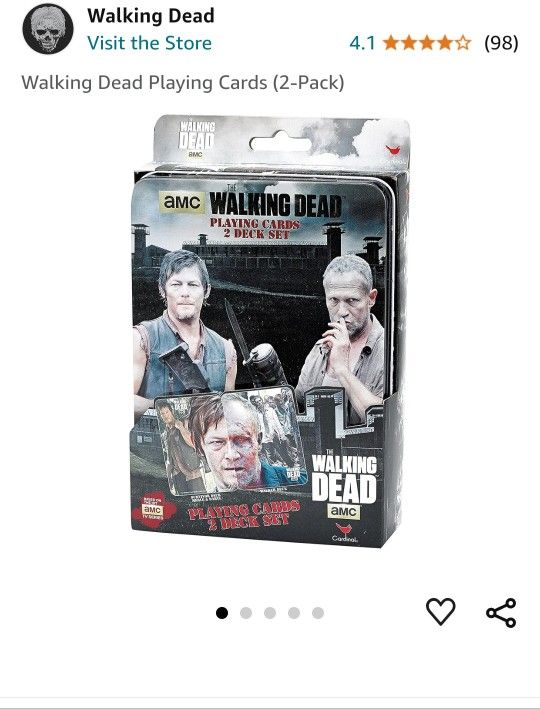 2 Collectible Playing Cards The Walking Dead AMC 