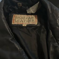 Vintage BLACK BRAEFAIR  Leather Jacket