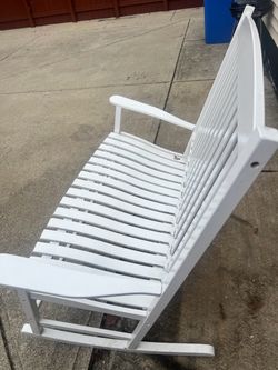 White bench