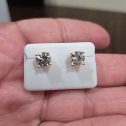 2ct 14k Gold Over Sterling Silver Moissanite 