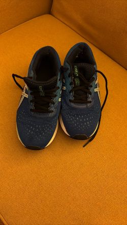 ASICS Blue Black White Men Low Top Athletic Running Sneakers 6.5