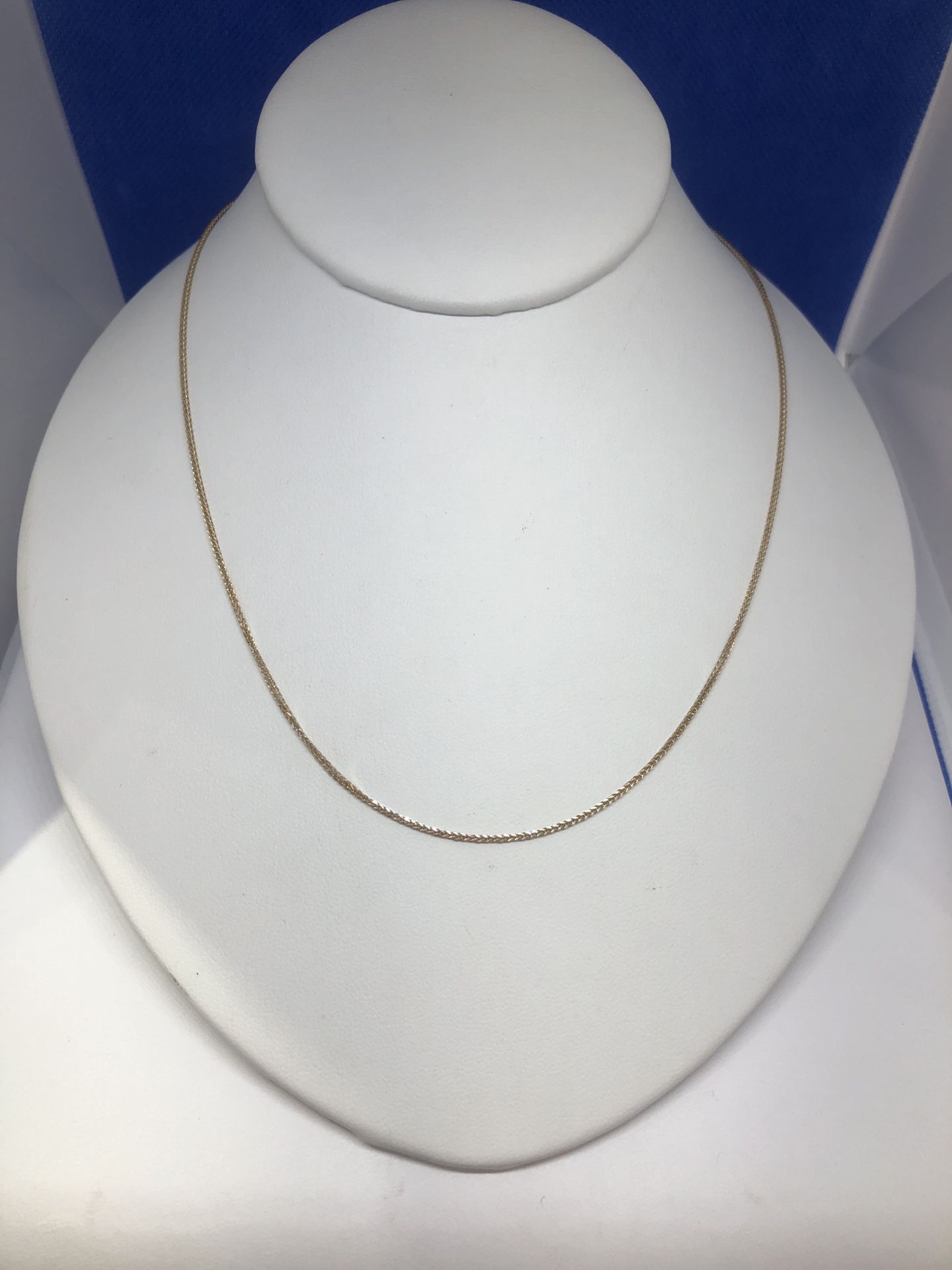 Beautiful 14k Gold Foxtail Link Necklace 18"