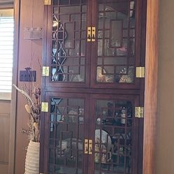 Vintage Chinoiser Display Cabinet