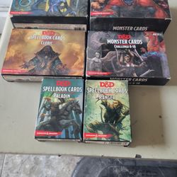 D&D 5e Spellbook Cards + Monster Cards Bundle (Used, Good Condition)