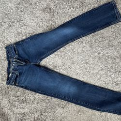 navy blue levi’s 505 straight leg jeans