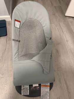 Baby Bouncer Seat Gray Mesh Fabric