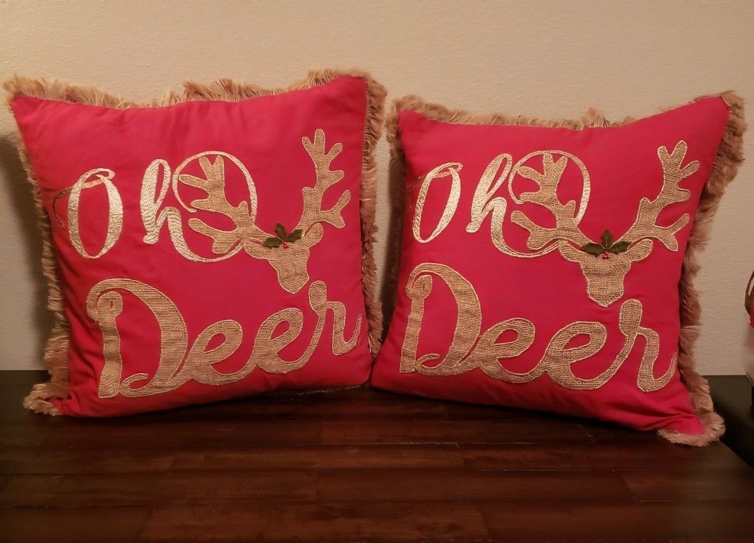 Oh Deer Christmas Pillows