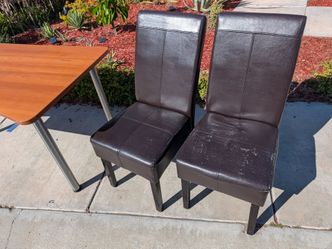 FREE Computer desk and leather chairs