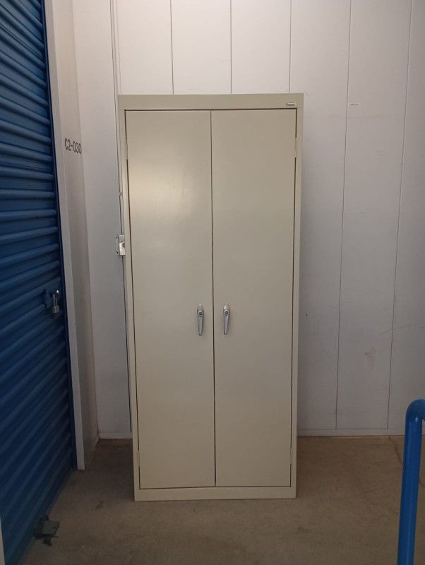 By Sandusky Metal Storage Cabinet With Rigid Shelves