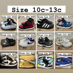 Jordan’s Nikes Adidas Crocs And More Sizes 10c 11c 12c 13c