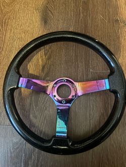 NRG Classic Wood Grain Steering Wheel Grip w 3-Spoke Center