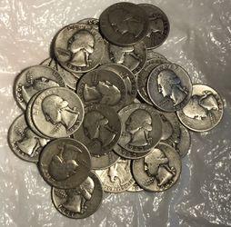 Lot of 35 Historic Silver Washington Quarters