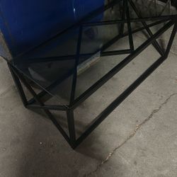 Coffee table Black Metal Glass 