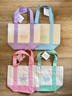Trader Joe’s Mini canvas Tote pastel 2025 Limited edition