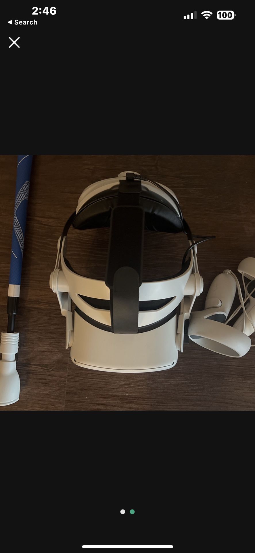 Meta Quest 2 (256GB) With Controllers And Golf Stick