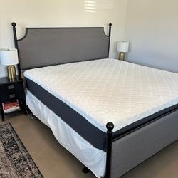 King Bed Frame, Mattress And Box Spring