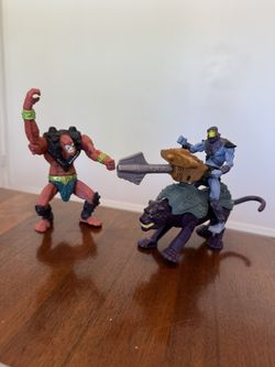 M.O.T.U. He-Man Masters of the Universe Panthor Skeletor Beast Man Action Figures Toys