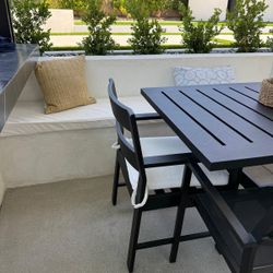 Pottery Barn Malibu Metal  Dining  Chair Seat Of 2