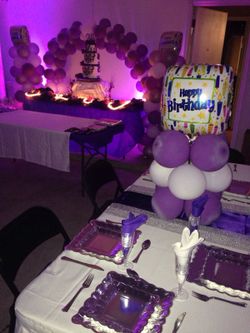 Turned a garage into a Birthday hall