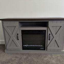 TV Stand for TVs up to 55” with Electric Fireplace