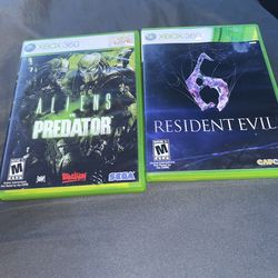 Aliens vs predators and Resident Evil Xbox 360