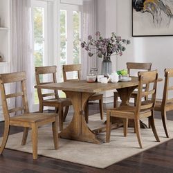 NATURAL TONE 7 PIECE SET-MESA-SILLAS
