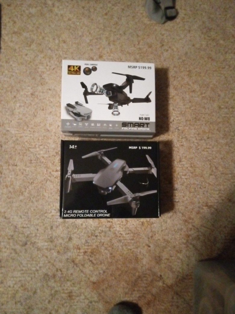 2 Brand New Drones 4k Video Altitude Hold Ready to Fly.