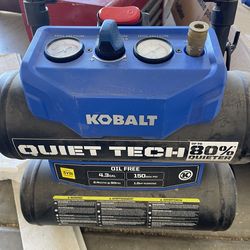 Kobalt QUIET TECH 4.3-Gallon Portable Electric 150 PSI Twin stack Air Compressor Central Pneumatic 3-in-1 Framing Air Nailer,