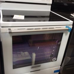 Kitchen Aid 30” 5 Element Electric Convection Range -White