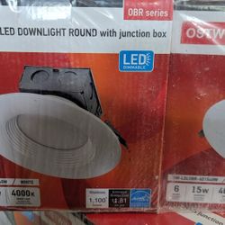 7 Recessed 6" Led 15W 4000k NEW