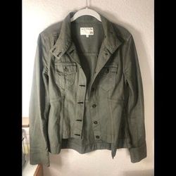 NEW w/o tags RAG & BONE Chamberlain Tappered Jacket In Military Olive denim 