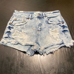Almost Famous Acid wash Denim Shorts 