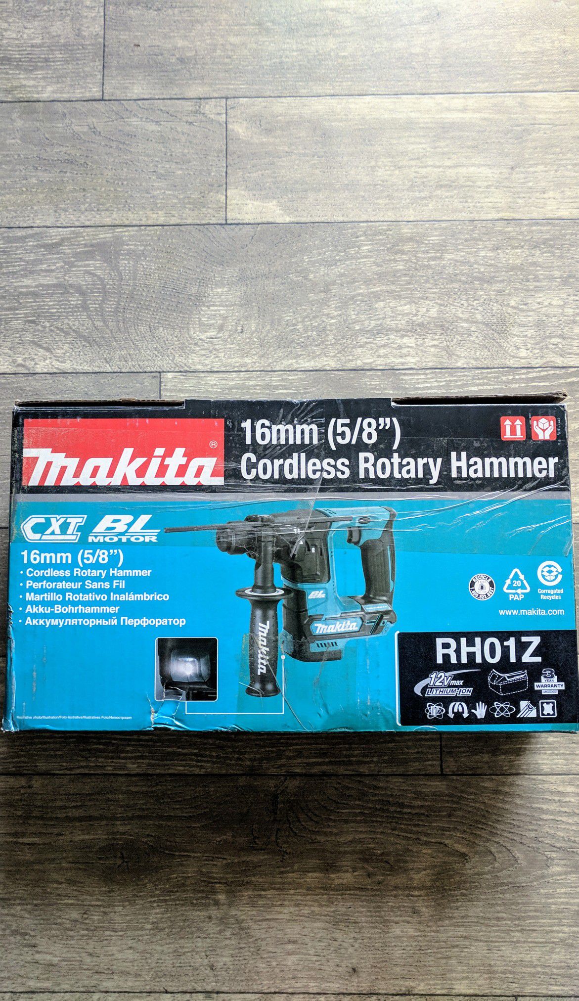Makita 12-Volt MAX CXT 16mm 5/8" in. Brushless Cordless SDS-Plus Concrete/Masonry Rotary Hammer Drill (Tool Only)