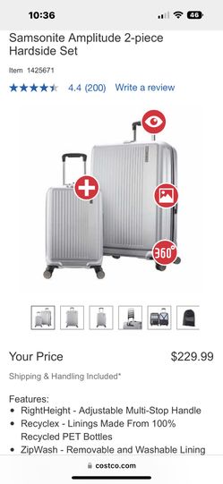 New Samsonite Amplitude 2 Piece Softside Luggage Set for Sale in Rowland  Heights, CA - OfferUp