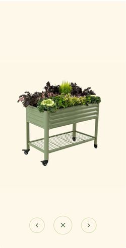 Elevated Metal Raised Garden Bed on Wheels