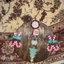 Wooden handmade Christmas wreath