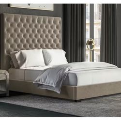 New Saatva Marbella California King Bedframe In Natural Linen