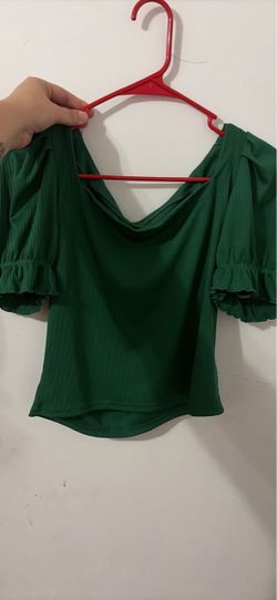 Green blouse top