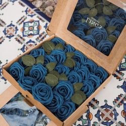 Ling’s Moments Navy Artificial Roses