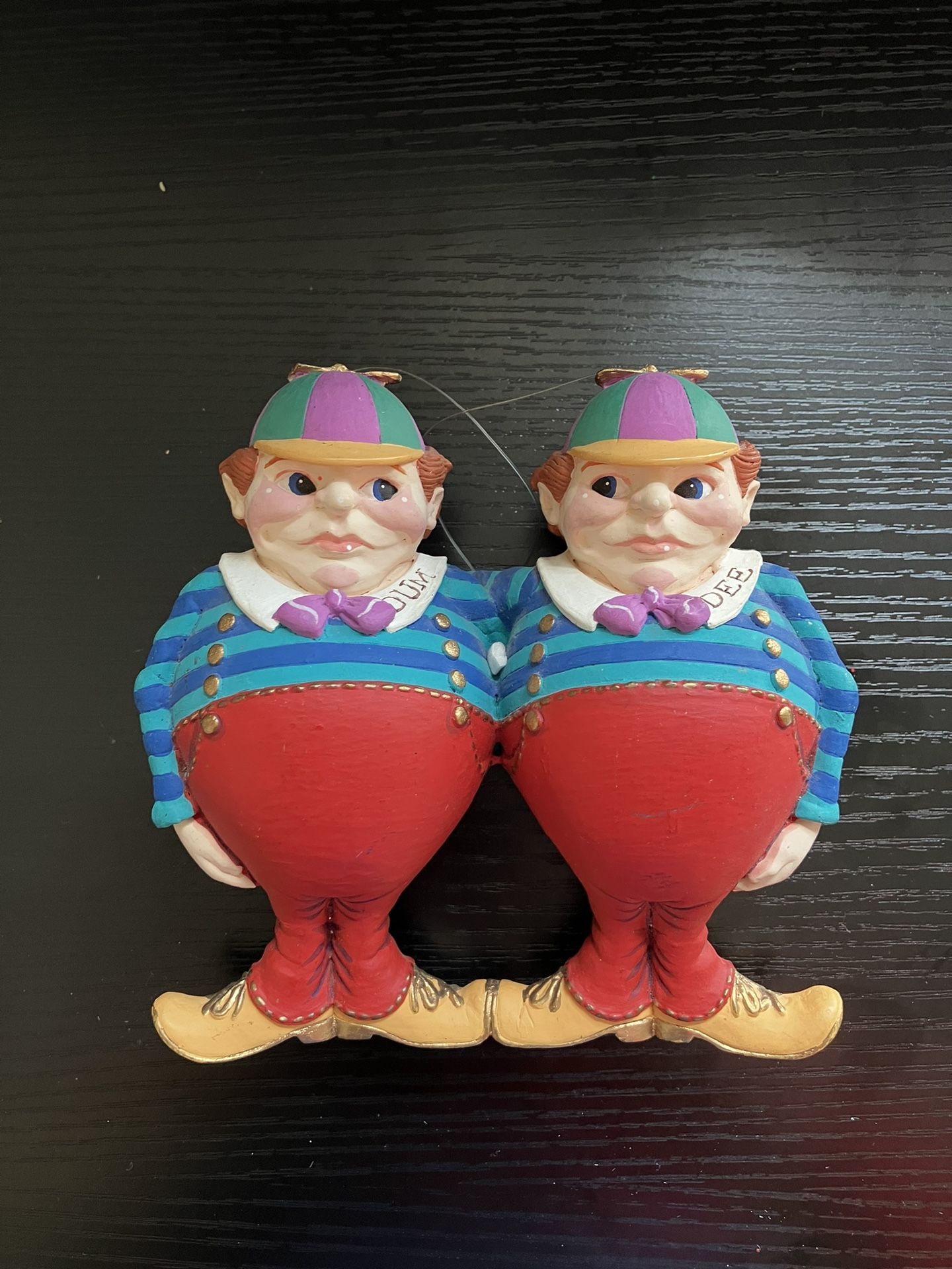 Department 56 Tweedle Dee & Dum Christmas Ornament Alice In Wonderland 1990s