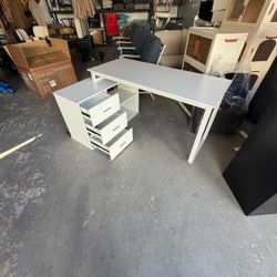White L Shaped Computer Desk